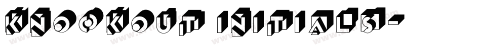 Knockout Initials字体转换